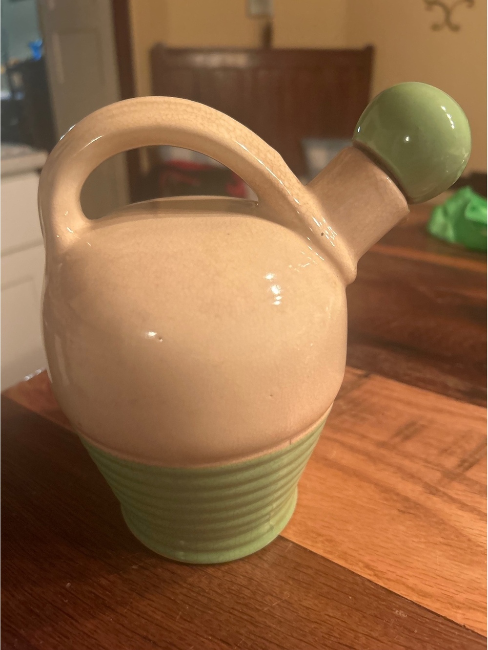 Vintage 1940s Mohawk Liqueur R-4 Ceramic Beehive Jug Decanter with Cork Stopper